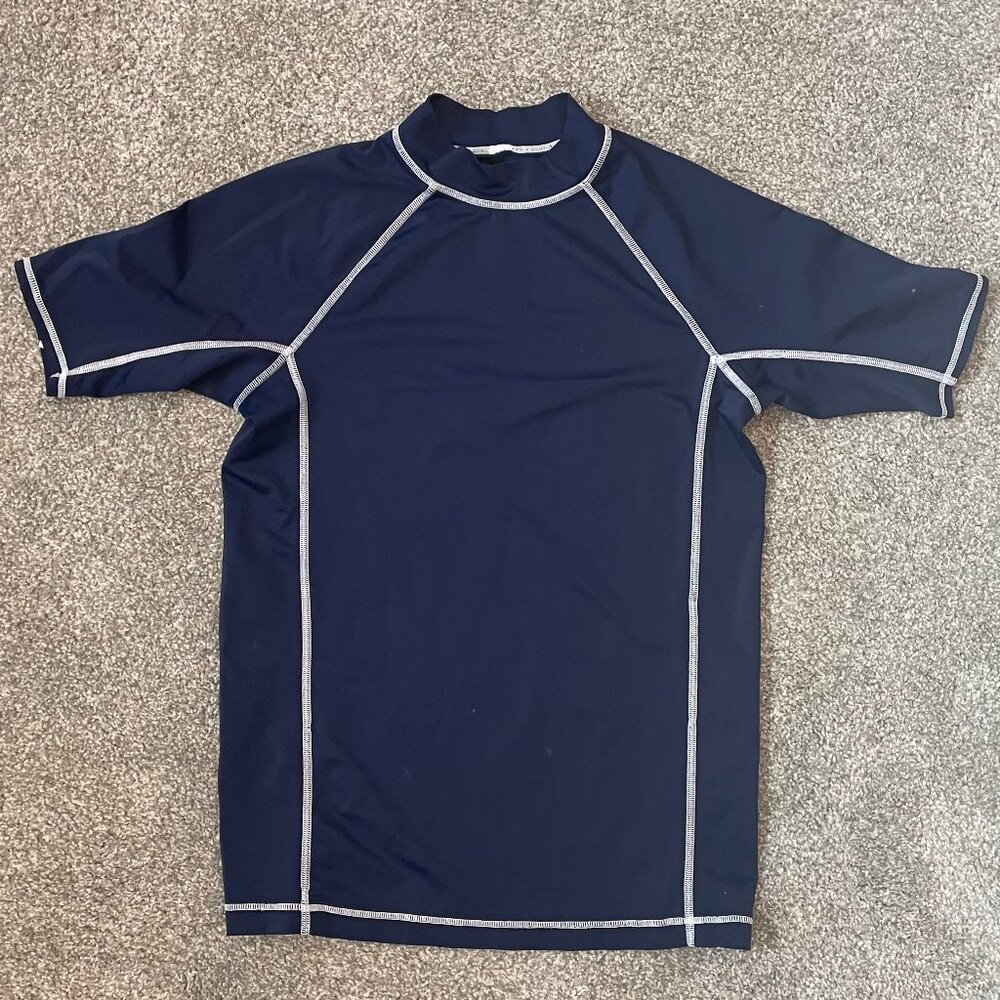 Land's End Boys Rash Guard - Navy Size L